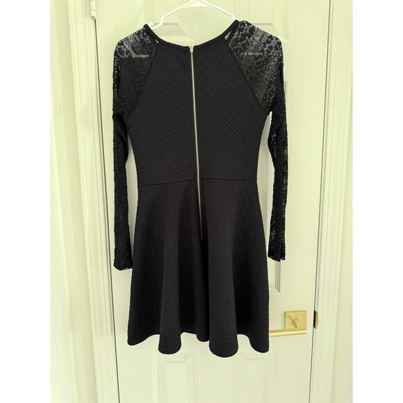 Altar'd State Navy Blue Lace Long Sleeve Fit & Flare Mini Dress Women's Small - Picture 5 of 14